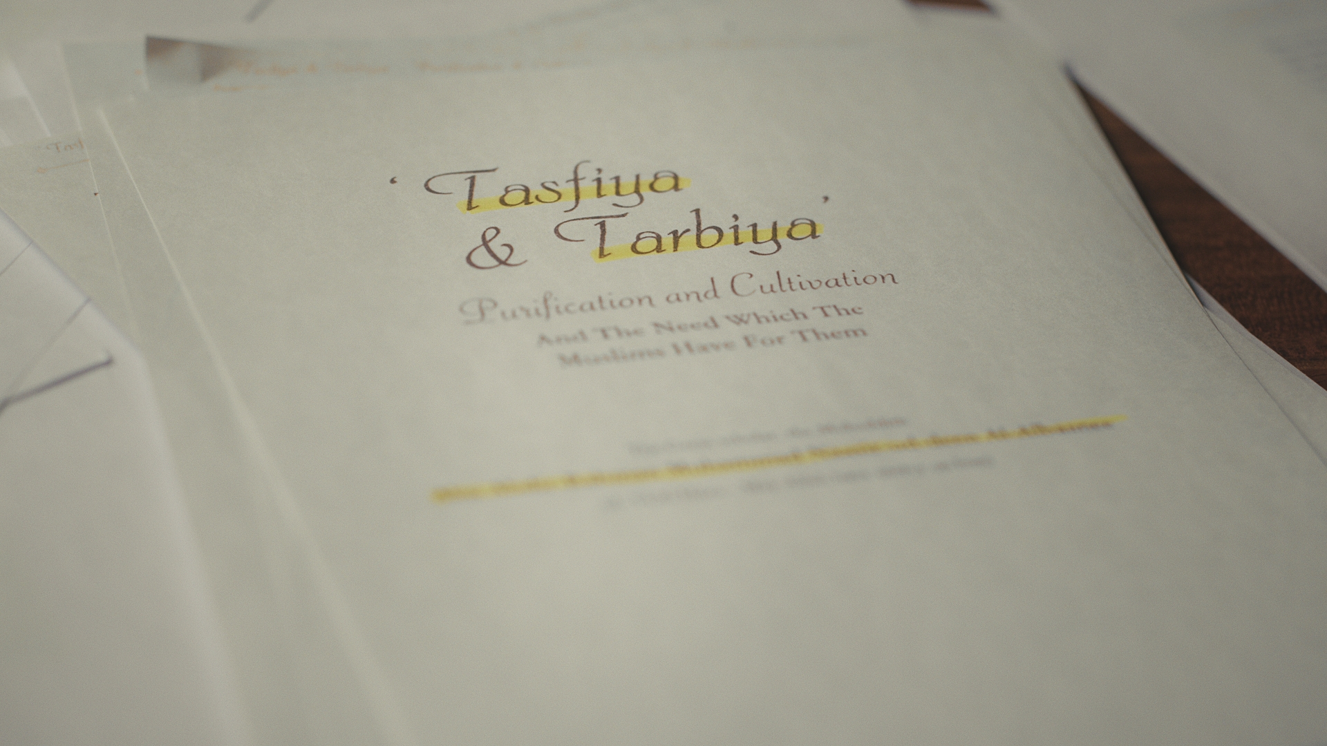 At-Tasfiyah wat-Tarbiyah